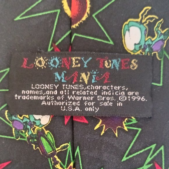 Mens Neck Tie Necktie Vintage 1996 Bugs Bunny Space Jam Looney Tunes Warner Bros - Picture 4 of 5